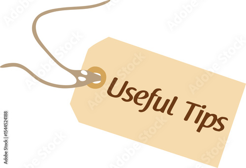 Useful Tips Tag: A simple illustration captures a tag with the words "Useful Tips," offering a concise visual prompt for valuable guidance.