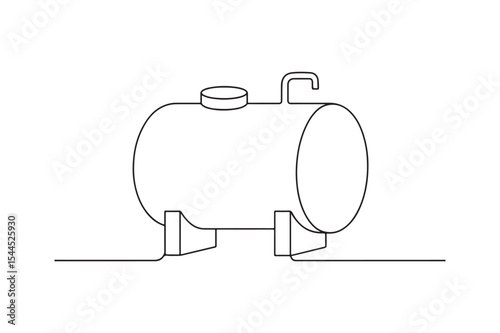 Fuel Tank continuous one line drawing minimalism design