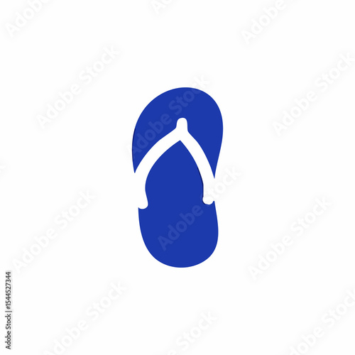 Blue flip-flop sandal graphic