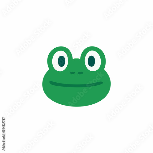 Simple green frog head graphic