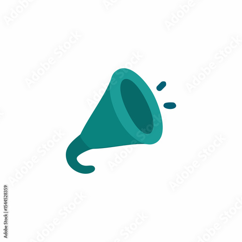 Teal stylized megaphone icon