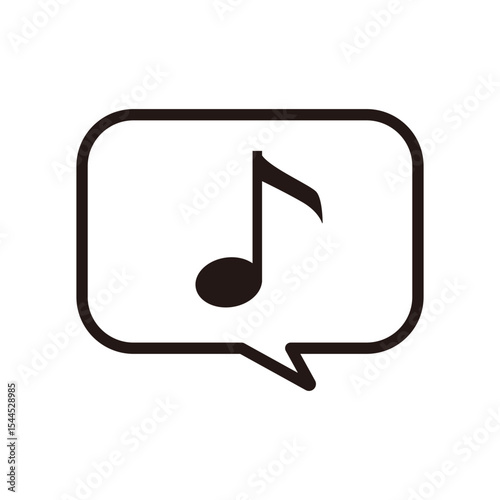 音符のリアクション付き吹き出し