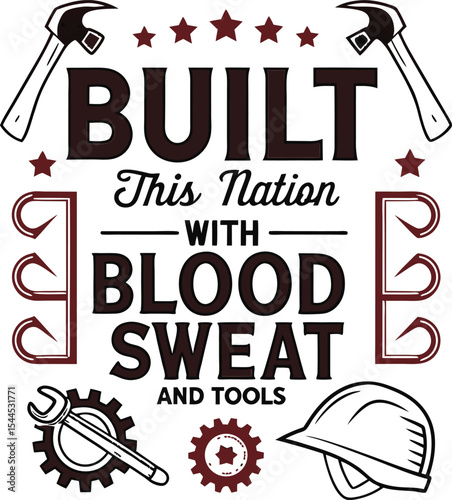 Labor Day T Shirt Design Collection Featuring Typography and Patriotic Themes. Creative Labor Day T Shirt Design for Hardworking American Pride. Bold and Stylish Labor Day T Shirt Design with Worker