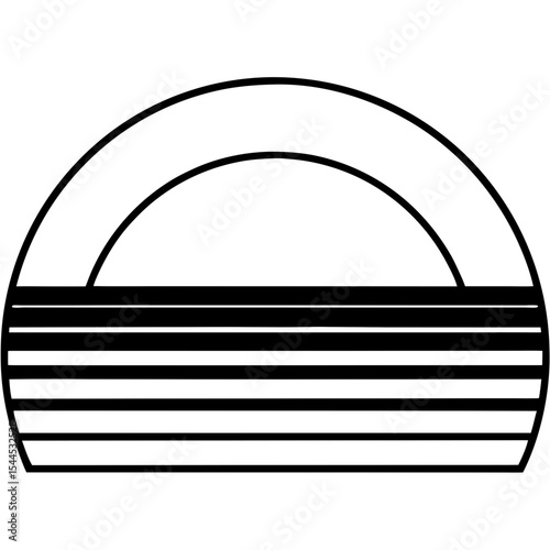 Radiant Sunset Stripes – Art Vector