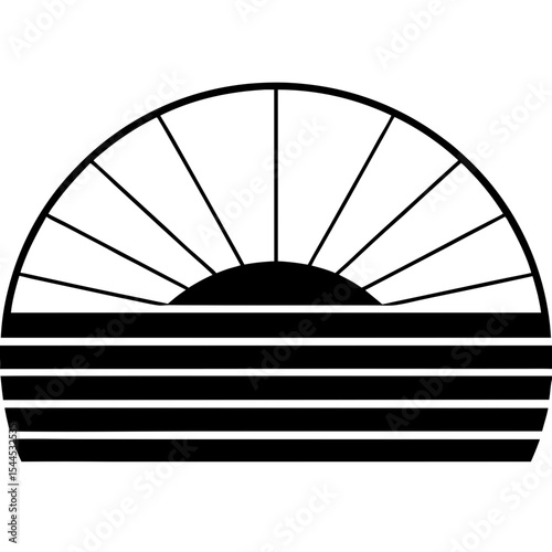 Radiant Sunset Stripes – Art Vector
