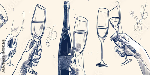 Celebration with Champagne