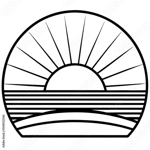 Radiant Sunset Stripes – Art Vector