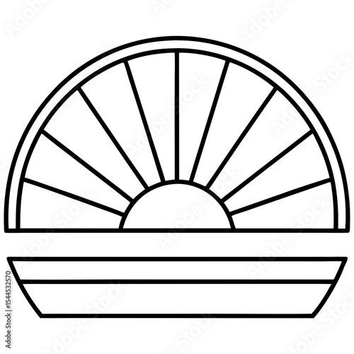 Radiant Sunset Stripes – Art Vector