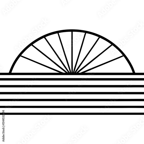 Radiant Sunset Stripes – Art Vector