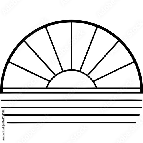 Radiant Sunset Stripes – Art Vector