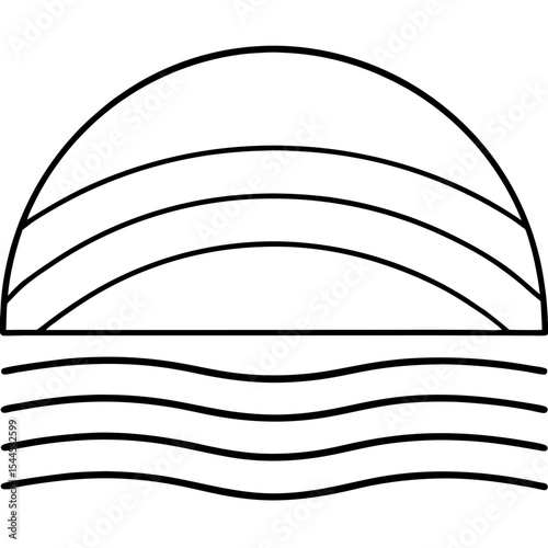 Radiant Sunset Stripes – Art Vector