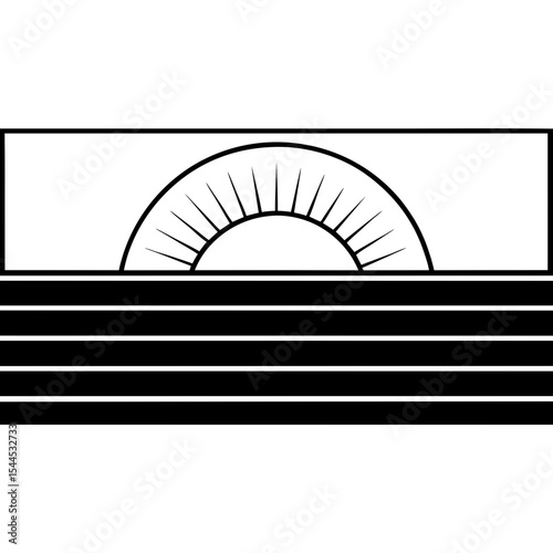 Radiant Sunset Stripes – Art Vector