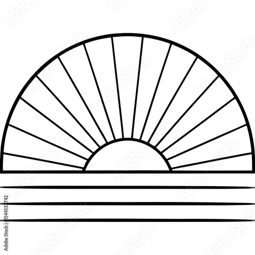 Radiant Sunset Stripes – Art Vector