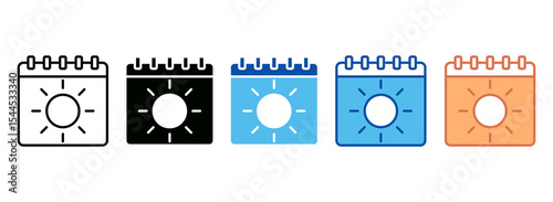 Summer Holidays Icon Set Multiple Style Collection