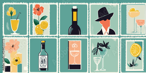 Vintage Cocktail Stamps (1)