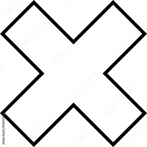 Illustration of find cross sign vector image for graphic design projects and download cross symbol icon in outline style design 100x100. vector