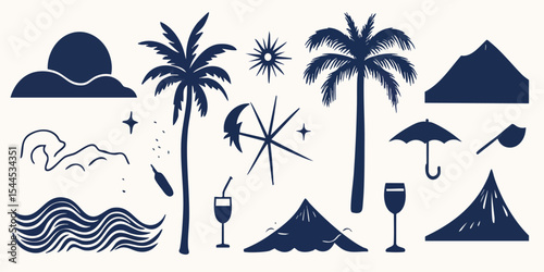 Oceanic Summer Icons