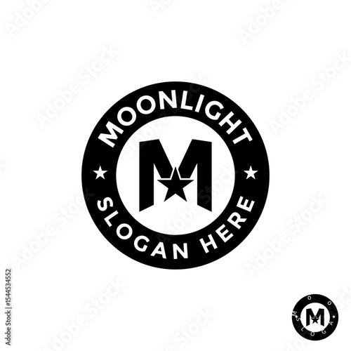 stamp with a text, Letter M, Emblem M