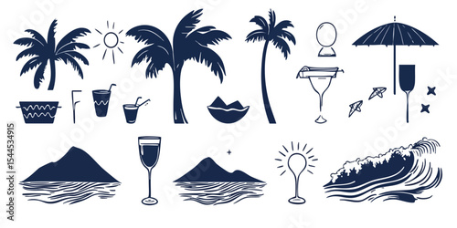 Beach Scene Illustrations