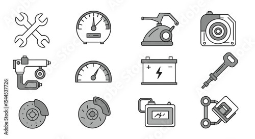 vector design of automotive tool set