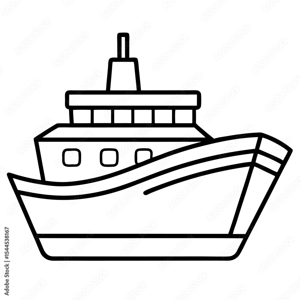 Cartoon Ship Isolated on White Background – Vector Illustration for Kids, Marine, and Transportation Concepts
Cartoon Ship Isolated on White Background – Vector Illustration for Kids, Marine, and Transportation Concepts