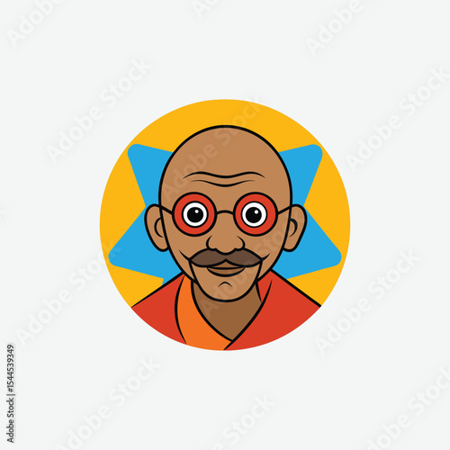 Illustrative Portrait of Mahatma Gandhi A Nonviolent Leader