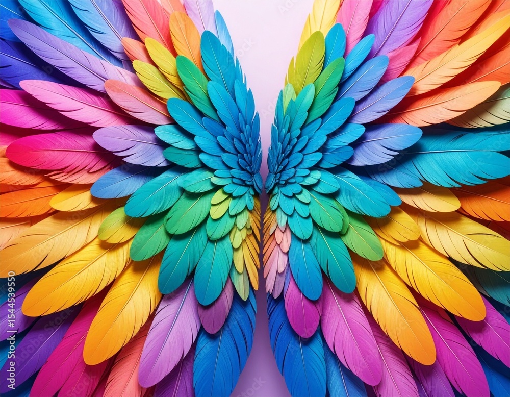 Fototapeta premium colorful parrot feathers