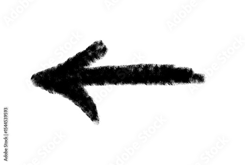 Doodle grunge arrow vector icon. Grunge arrow design art brush, grunge arrow paint curve.