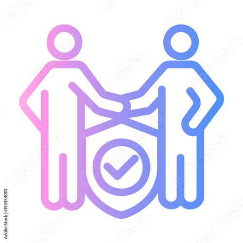 security Line Gradient Icon