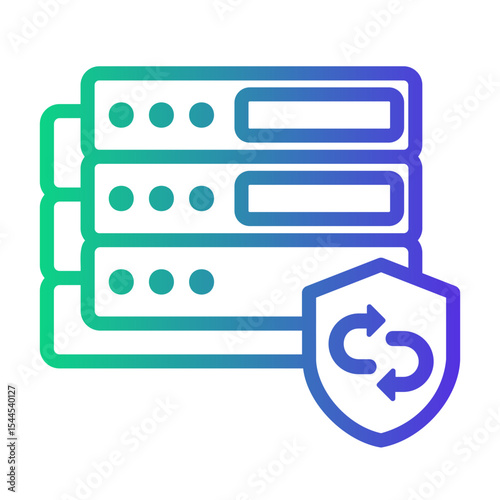 security Line Gradient Icon