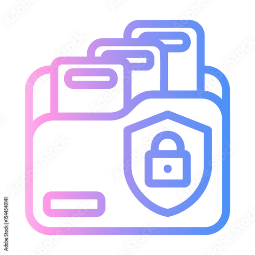 security Line Gradient Icon