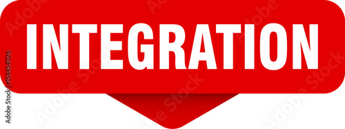 integration sticker. integration sign on transparent background