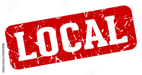 local rectangular sign. local stamp