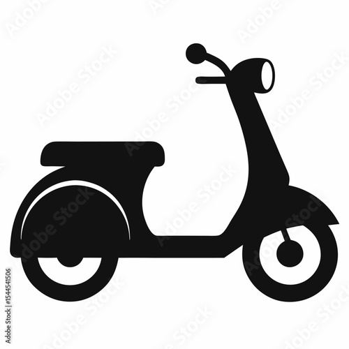 vintage scooter vector illustration