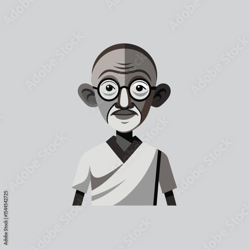 Illustrative Portrait of Mahatma Gandhi A Symbol of Peace and Nonviolent Resistance