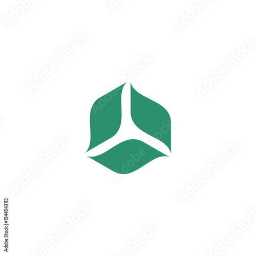 Creative Abstract Leaf Beauty Logo. leaf icon dynamic green color modern