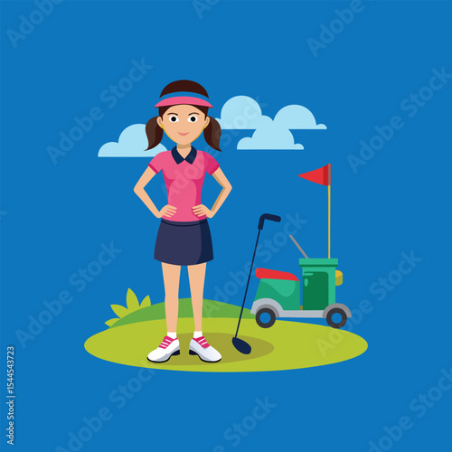 Woman Golfer on the Green A Fairway to Success