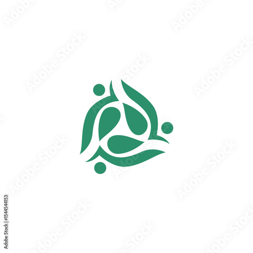 Creative Abstract Leaf Beauty Logo. leaf icon dynamic green color spa