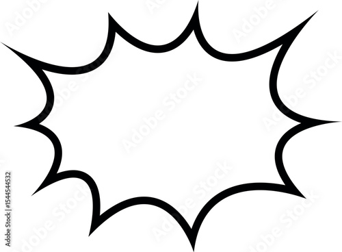 Illustration of explosion speech bubble vector graphic illustration for comic book style and cartoon burst effect design element vector