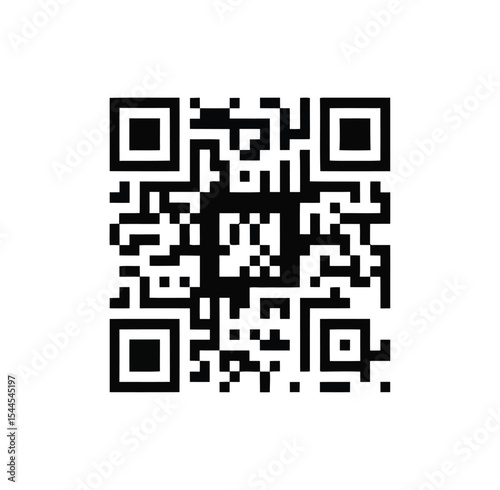 High-resolution QR code for seamless digital access and information retrieval – minimalist black and white matrix barcode design