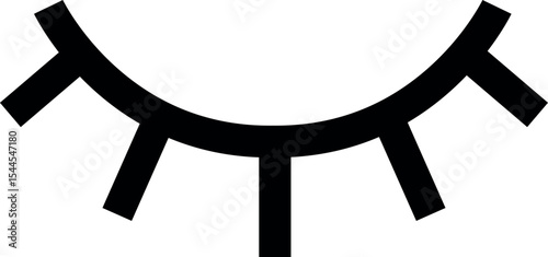 Illustration of closed eye icon vector illustration for sleep mode symbol or beauty and health concept graphic design 100 vector
