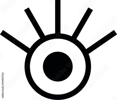 Illustration of eye symbol with rays illustration vector graphic design element for spiritual and mystical concepts design vector