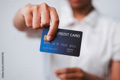 Credit card transaction process retail store financial service indoor close-up secure payments
