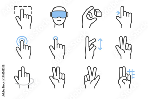 Virtual reality gesture controls for interactive touch interfaces