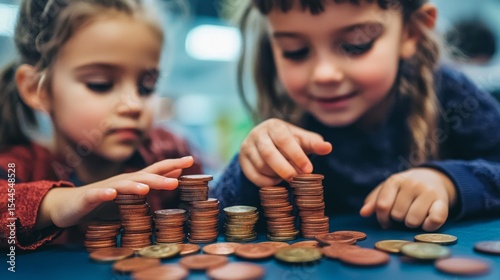 Engaging Children in Counting Coins During Their Fun and Educational Playtime Activities in the Classroom