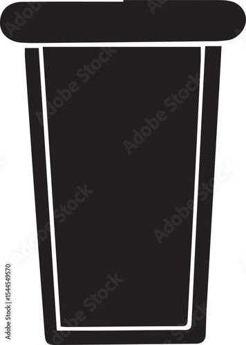 Plastic Cup Silhouette Vector Icon