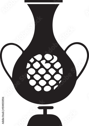 Ancient Greek Vase Silhouette Vector