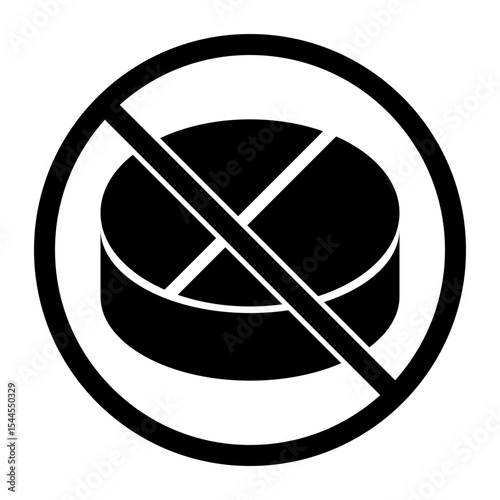 No Drug Sign Icon, Simple Icon Vector Design, best used for presentation, application, web and banner
