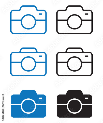 Camera icon vector. photo camera symbol icon vector. Camera solid and line icons. vector illustration. eps file.