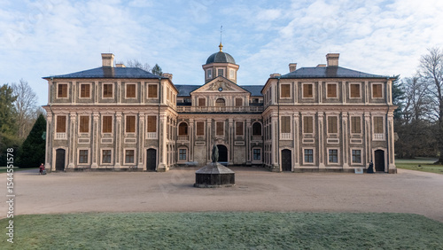 Grand Historical Mansion Schloss Favorite in Rastatt, Germany with Central Dome